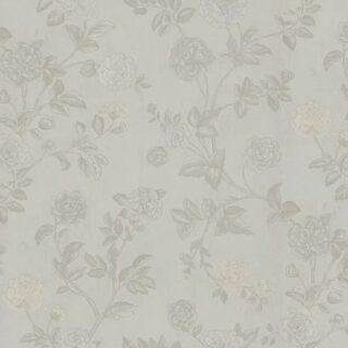 Обои Zambaiti Parati Satin Flowers 66805 Винил на флизелине (1,06*10,05) Серый, Цветы