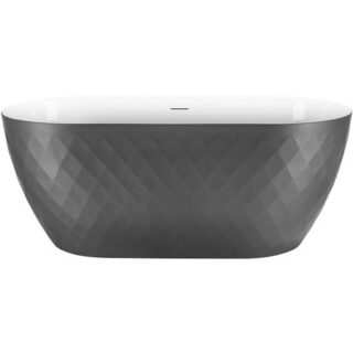 Акриловая ванна Black&White Swan SB320 Grey 170x78 320SBGR Серая матовая Белая глянцевая  без гидромассажа