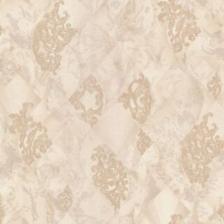 Обои Zambaiti Parati Magnifica M31918 Винил на флизелине (1,06*10,05) Бежевый, Дамаск/Ромб