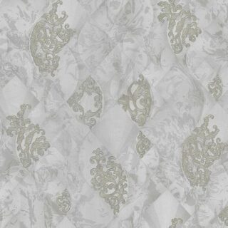 Обои Zambaiti Parati Magnifica M31927 Винил на флизелине (1,06*10,05) Серый, Дамаск/Ромб