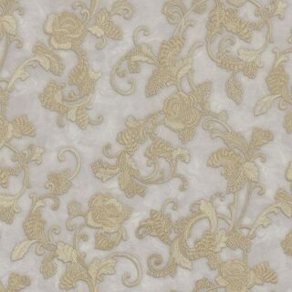 Обои Zambaiti Parati Magnifica M31938 Винил на флизелине (1,06*10,05) Серый/Золото, Вензель