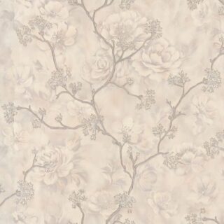 Обои Euro Decor Sirius 7142-21 Винил на флизелине (1,06*10,05) Бежевый, Цветы/Деревья