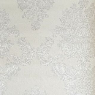 Обои Wiganford by Solo Safita AC20171 Винил на флизелине (1,06*10,05) Белый, Дамаск