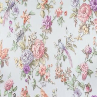 Обои Артекс New Look 5 10686-03 Винил на флизелине (1,06*10,05) Серый/Голубой, Птицы/Цветы