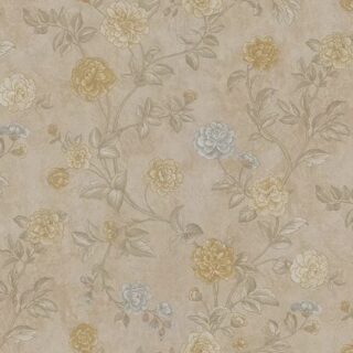 Обои Zambaiti Parati Satin Flowers 66803 Винил на флизелине (1,06*10,05) Коричневый, Цветы