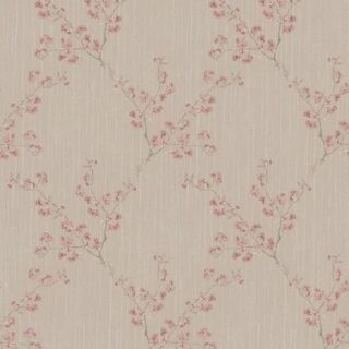 Обои Zambaiti Parati Satin Flowers 66833 Винил на флизелине (1,06*10,05) Бежевый/Розовый, Цветы