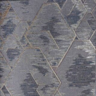 Обои Wiganford by Solo Vermont DTT20134 Винил на флизелине (1,06*10,05) Серебряный/Серый, Геометрия/Ромб