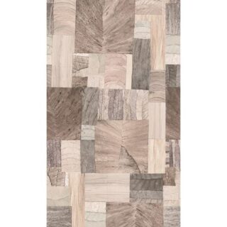 Панно Marburg Essentiell 34796 Винил на флизелине (1,59*2,7) Бежевый/Розовый/Серый, Геометрия/Листья/Под дерево