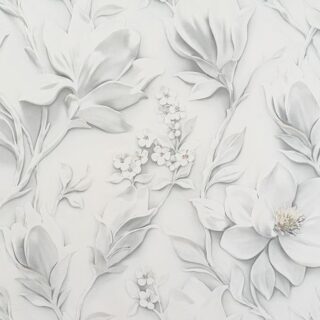 Обои Артекс New Look 6 10981-01 Винил на флизелине (1,06*10,05) Белый, Цветы/Листья