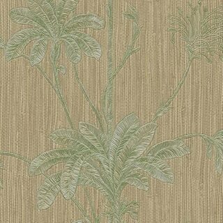 Обои Zambaiti Parati Metropolis Z21148 Винил на бумаге (0,53*10,05) Бежевый/Зеленый/Коричневый, Листья