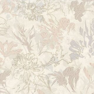Обои Euro Decor Cosmea 9080-02 Винил на флизелине (1,06*10,05) Бежевый/Серый, Цветы