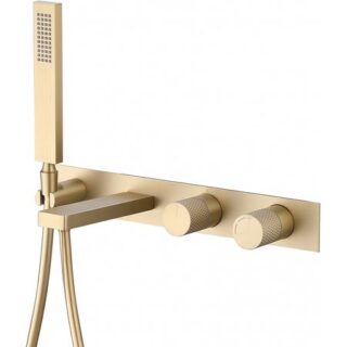 Смеситель для ванны Abber Rund AF8730G Золото матовое