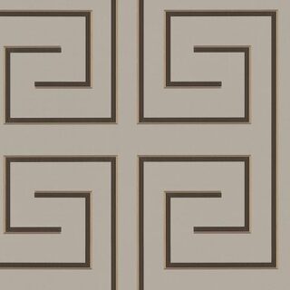 Обои Zambaiti Parati Vision 76014 Винил на флизелине (0,70*10,05) Бежевый/Коричневый/Золото, Геометрия