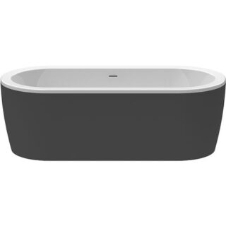 Акриловая ванна Cezares Slim 180x80 SLIM CENTRAL-180-80-60-NERO-SET без гидромассажа
