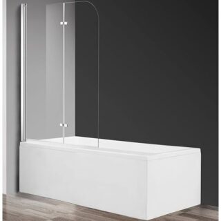 Шторка на ванну AQUAme 120 AQM2852B профиль Хром стекло прозрачное