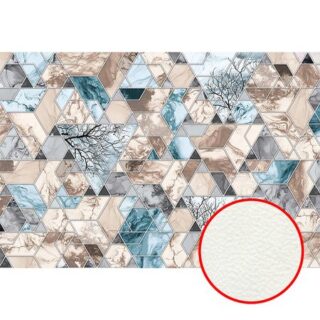 Фреска Ortograf Forma 32627 Фактура флок FLK Флизелин (4*2,7) Коричневый/Голубой, Геометрия/Абстракция