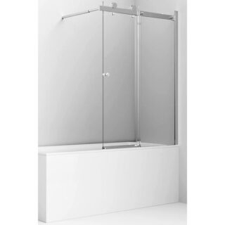 Шторка на ванну Ambassador Bath Screens 90х140 16041117 профиль Хром стекло прозрачное