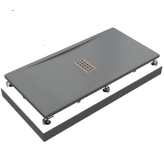 Душевой поддон из искусственного камня Good Door Flow 140x80 ЛП00106 Графит