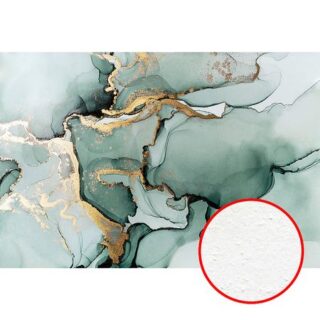 Фреска Ortograf Fluid art 34248 Фактура бархат FX Флизелин (4*2,7) Бирюзовый/Золото, Абстракция