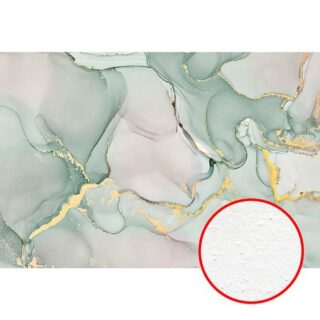 Фреска Ortograf Fluid art 34249 Фактура бархат FX Флизелин (4*2,7) Зеленый/Золото, Абстракция