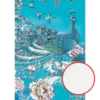 Фреска Ortograf Paradise 32202 Фактура бархат FX Флизелин (1,9*2,7) Голубой, Птицы/Цветы