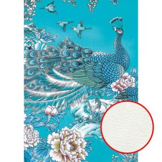 Фреска Ortograf Paradise 32202 Фактура флок FLK Флизелин (1,9*2,7) Голубой, Птицы/Цветы