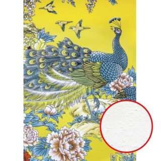 Фреска Ortograf Paradise 32200 Фактура бархат FX Флизелин (1,9*2,7) Желтый/Голубой, Птицы/Цветы