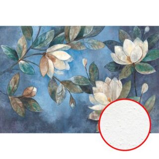 Фреска Ortograf Flower Dreams 31639 Фактура бархат FX Флизелин (4*2,7) Синий/Зеленый, Цветы