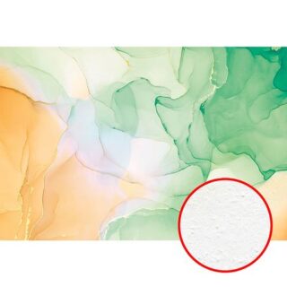 Фреска Ortograf Fluid art 33649 Фактура бархат FX Флизелин (4*2,7) Зеленый/Оранжевый, Абстракция