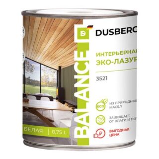 эко-лазурь интерьерная DUSBERG Balance 0,75л белая, арт.3521075