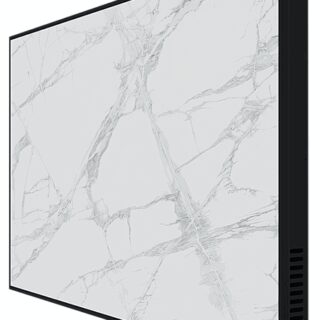 Отопительная панель STOUT WHITE STONE SCT 120*60 белый гранит / черный корпус