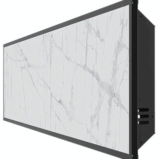 Отопительная панель STOUT WHITE STONE SCT 120*30 белый гранит / черный корпус
