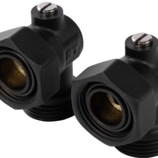 Набор нижнего подключения Royal Thermo угловой раздельный 3/4х3/4ЕК (черный)