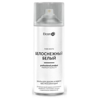 эмаль аэрозольная ELCON для декора 520мл белоснежный белый, арт.00-00462254