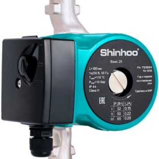 Циркуляционный насос SHINHOO BASIC 25-12 N 180 1x230V