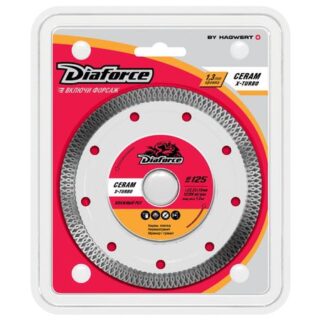 диск алмазный DIAFORCE Ceram X-Turbo 125х22,23х1,3мм турбированный